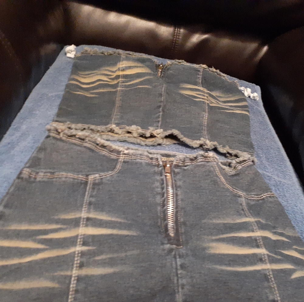 Short Jean Skirt & Top